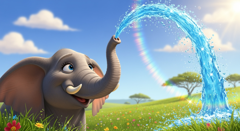 Lets Ask! - Why Do Elephants Spray Water? (Background)
