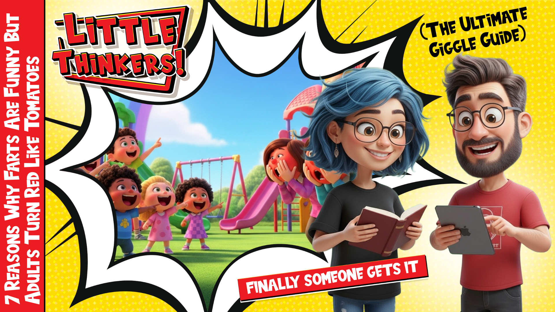 Lets Read! - 7 Reasons Why Farts Are Funny But Adults Turn Red Like Tomatoes (The Ultimate Giggle Guide) (Thumbnail)