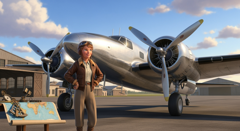 Lets Rewind! - Amelia Earhart’s Vanishing Sky (Background)