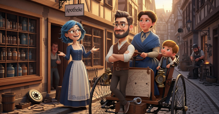 Lets Rewind! Bertha Benz’s Bold Drive (Custom Background)