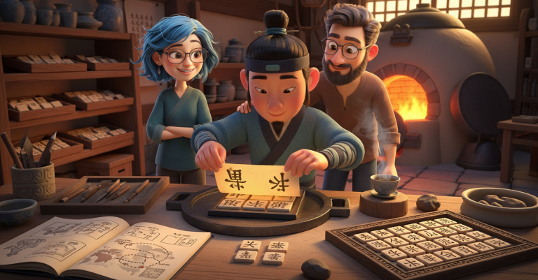 Lets Rewind! Bi Sheng’s Moving Letters (Custom Background)