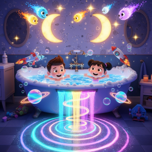 Lets-Think-Bathtub Comets and Space Swirls (Hintergrund)