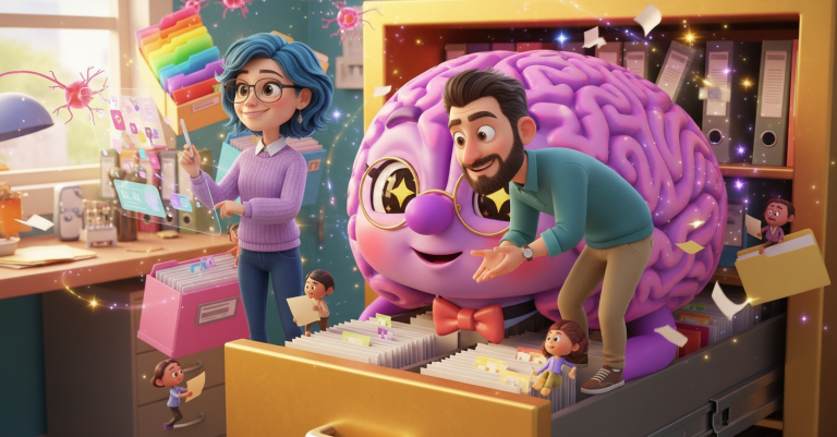 Lets-Think-Brain Glitches and Memory Magic (Custom Background)