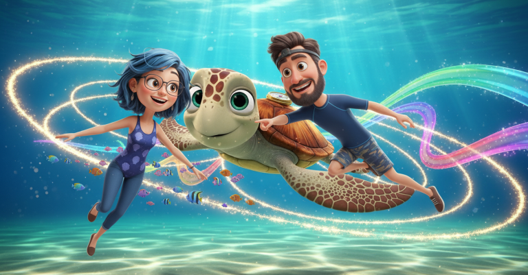 Lets-Think-Turtle Navigation Superpowers (Custom Background)