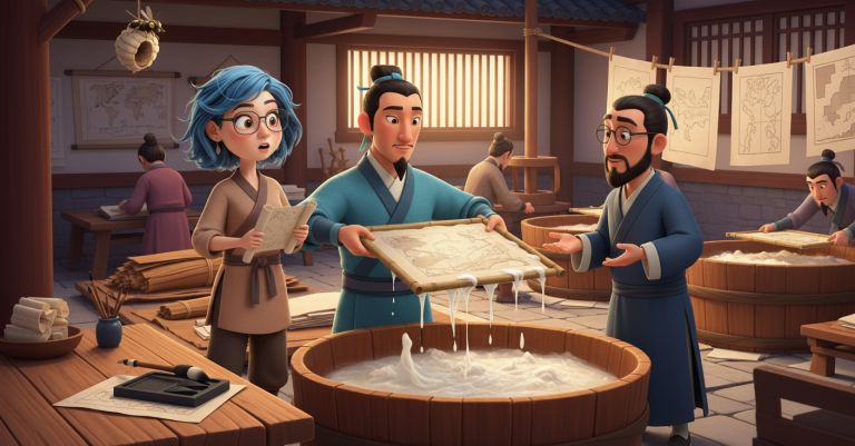 Lets Rewind! Cai Lun And Paper (Custom Background)