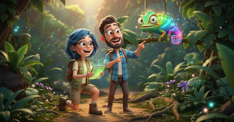 Lets-Think-Chameleons and Color Magic (Custom Background)