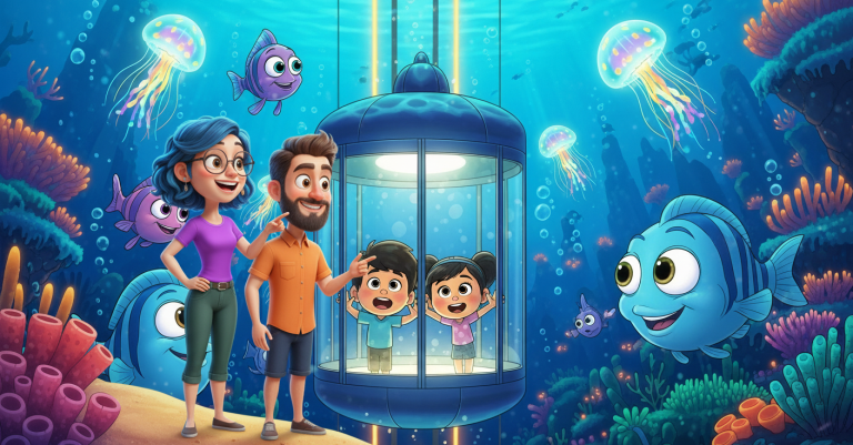 Lets-Think-Ocean Elevator Adventure (Custom Background)