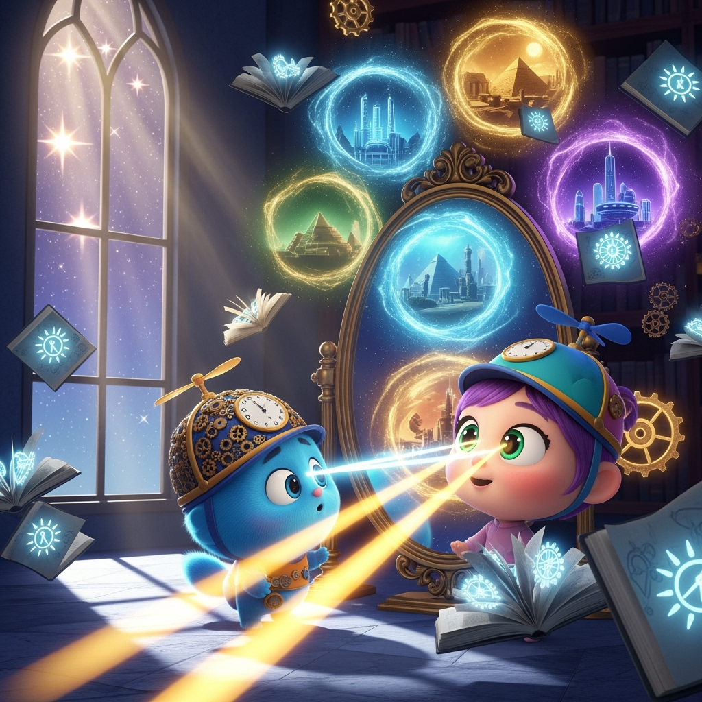 Time Traveling Mirror Magic | Let's Think! | Little Thinkers!