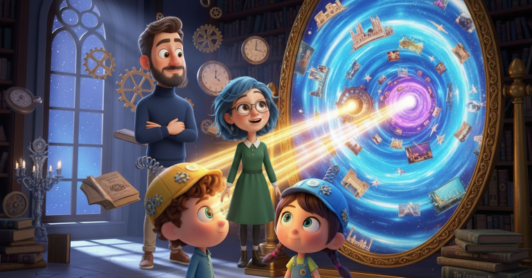 Lets-Think-Time Traveling Mirror Magic (Custom Background)