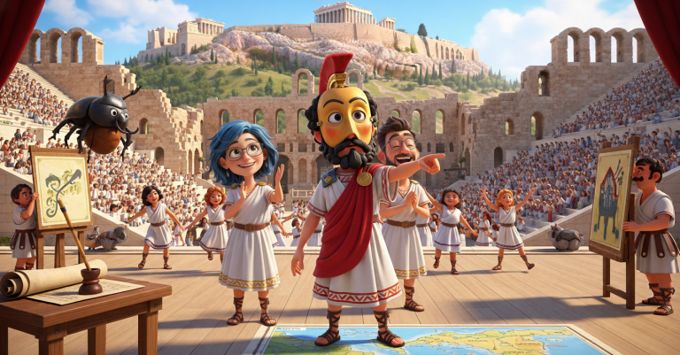 Lets Rewind! Aristophanes Makes Athens Laugh (Custom Background)